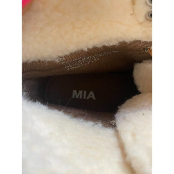 MIA BNWOT "Regis" Combat Boot shearling Hiking Womens Size 8 lace up - Picture 6 of 9